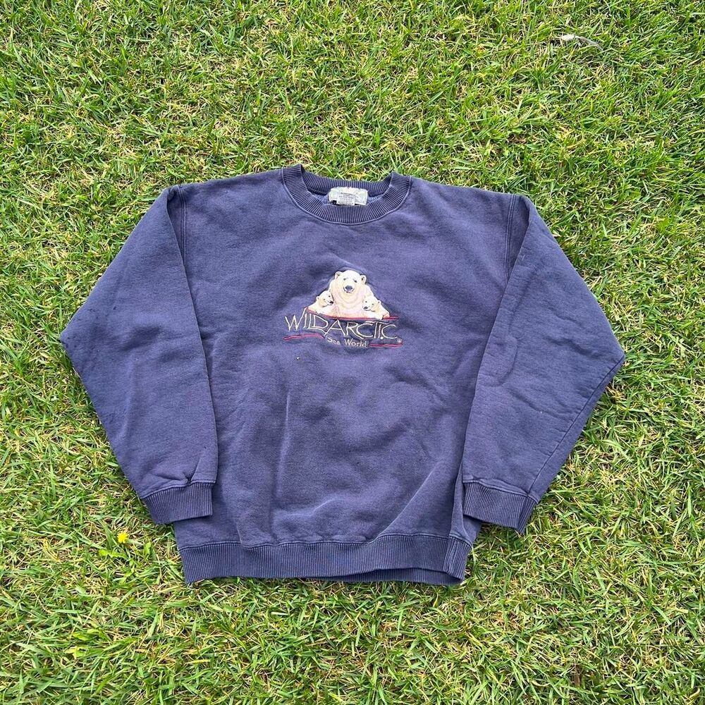 1990s Seaworld artic sweater mens size L